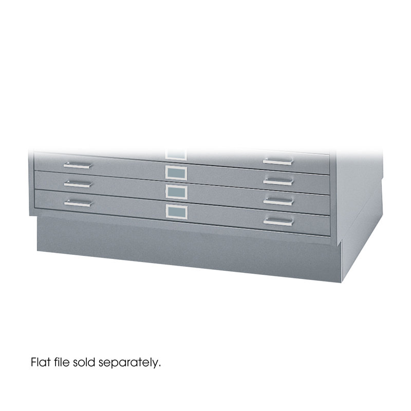 Base de classeur - BASE SEULEMENT, Gris, Base basse fermée, Pour feuilles de 24 po x 36 po