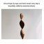 Statue minimaliste en bois pour plancher, design organique vertical incurvé