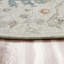 Tapis crème / bleu en laine fabriqué à la main à motif floral traditionnel-75059719