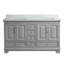 Meuble-lavabo double autoportant 60 po avec pierre artificielle Clary-121163781