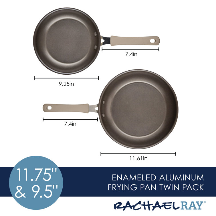 Rachael Ray 2-Piece 9 and 11 Cook + Create Aluminum Nonstick Frying Pan  Set - 14758