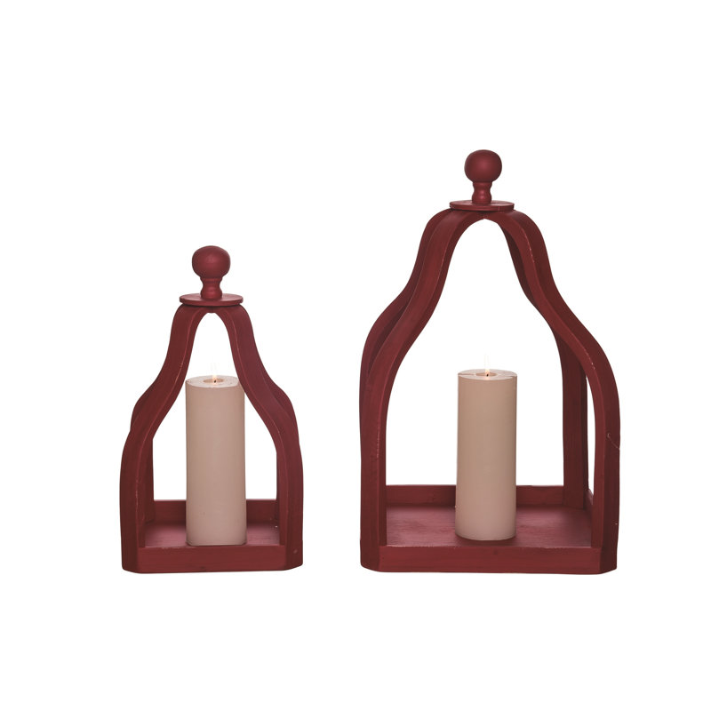 Lanterne de foyer en bois 19,25 po H