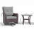 Imalai Outdoor Rocking Swivel Rattan Chair Set Removable Cushions & Coffee Table-664410493