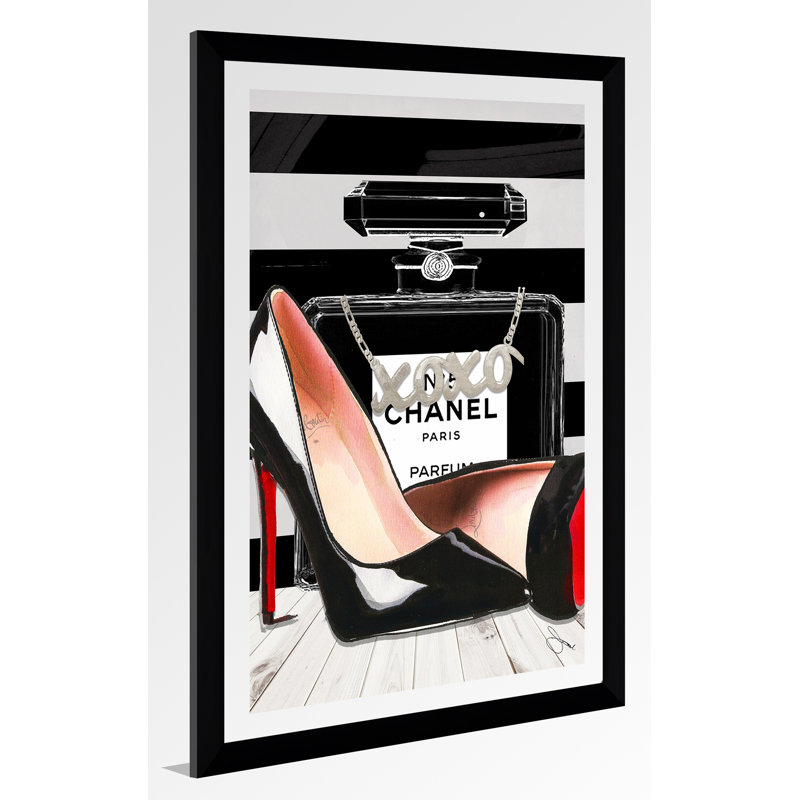 «Xoxo», impression, Cadre noir, H 39,5 po x l 27,5 po x P 0,75 po