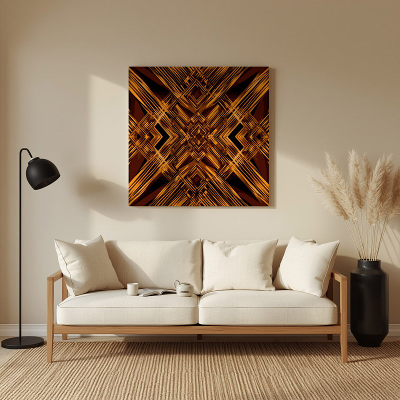 Art mural rouge Op Op 89, H 192 po x l 192 po x P 0,05 po