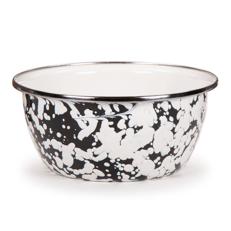 Set of 4 Black Swirl Salad Bowls