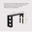 Table de bar moderne et minimaliste en pin noir avec rangement-126597963