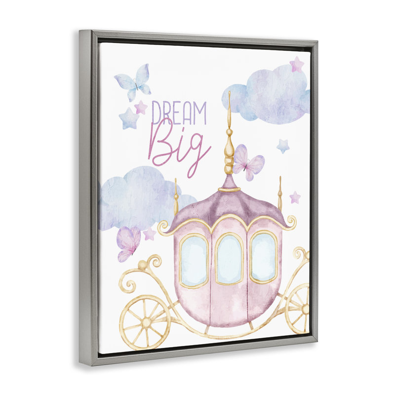 Cadre flottant Dream Big Fantasy, par Kim Allen, Cadre flottant gris lustré, H 21 po x l 17 po