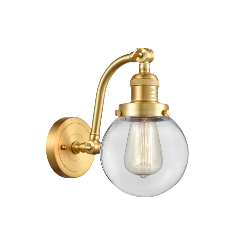Clementina Armed Sconce, Incandescent, Clear, Antique Copper