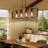 Rodnisha 4 - Light Square/Rectangle Linear Wooden Kitchen Island Pendant-656186876