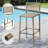 3-Piece All-Weather Wicker Outdoor Tiki Bar Set With 2 Height Stools, Storage Shelves & Wind-Resistant Canopy, Patio Bar Set For Garden, Backyard, Outdoor Leisure-1163239035