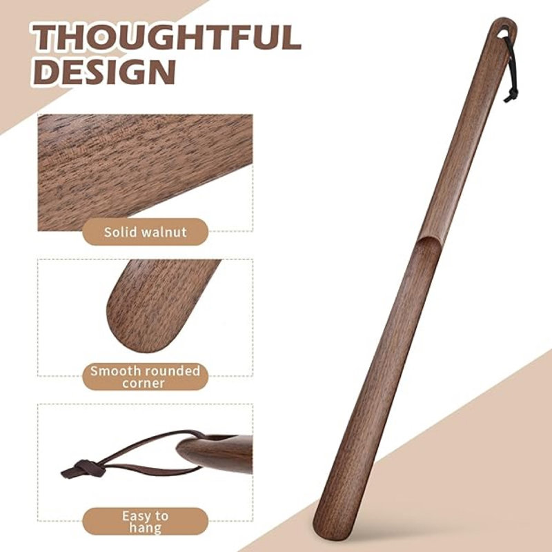 Walnut Shoe Horn Long Handle