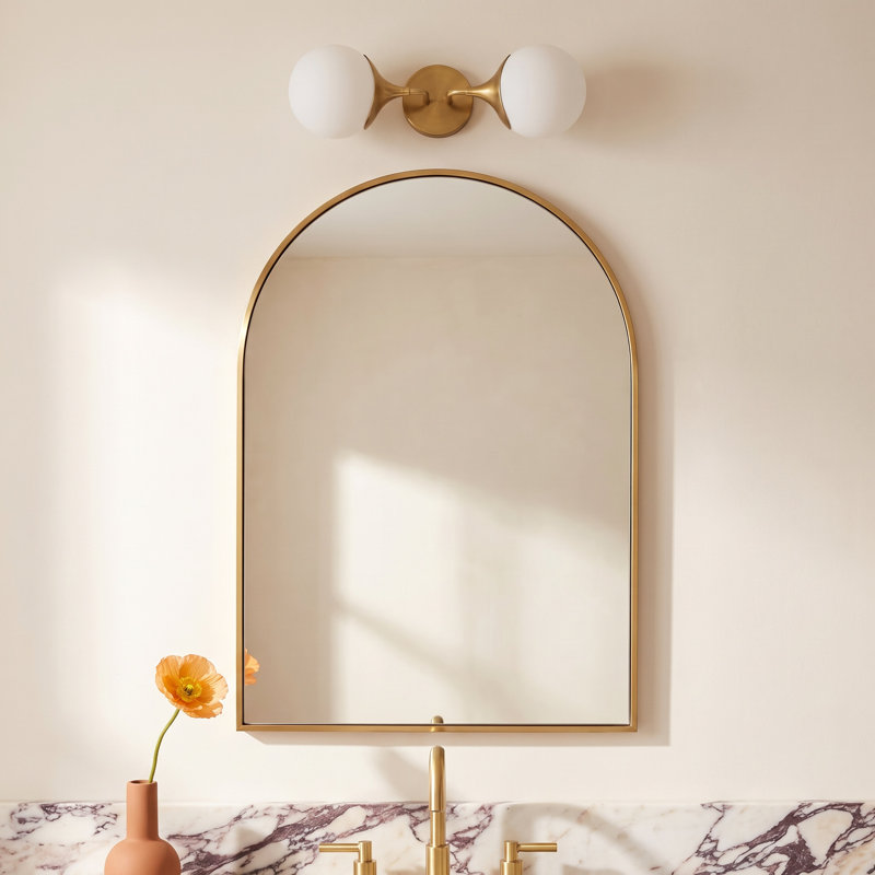 Nedra 2 - Light Vanity Light, Aged Gold