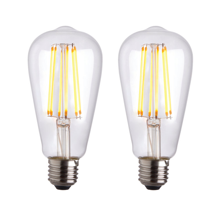 6W E27 ES ST64 Pear LED Dimmable Bulb - 650lm 2700K Warm White