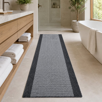 Tapis de couloir gris anthracite Essential Lane