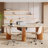 Alliyiah Oval Slate Solid Wood Executive Desk