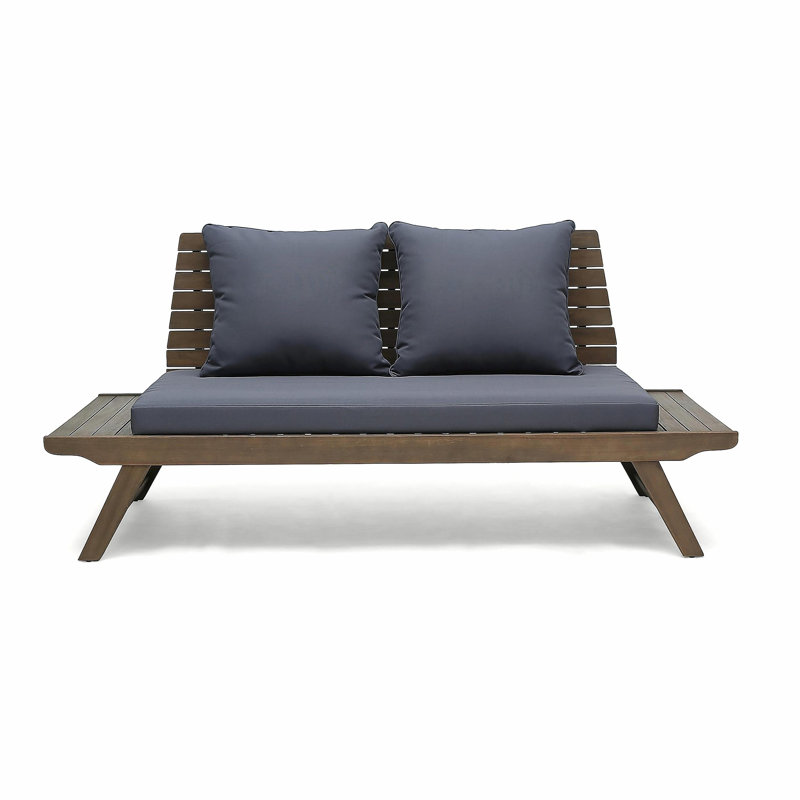 SEDONA LOVESEAT, Gray Cushion/Brown Frame