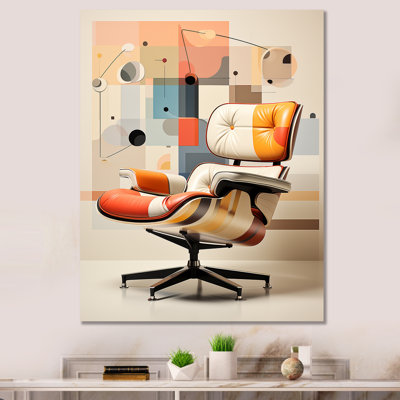 «Mid-Century coloré Eames Elegance II», reproduction sur toile