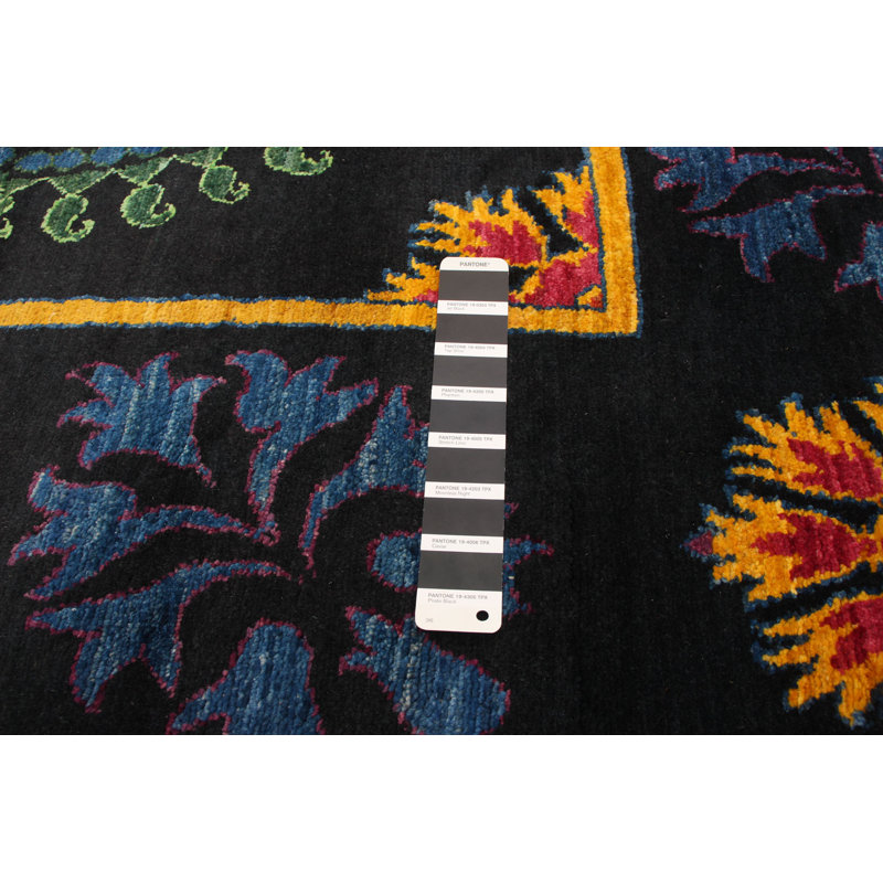 Tapis unique en laine noué à la main 8 pi x 9 pi 11 po New Age Lahore Finest New Dederick