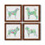 Tapisserie Labrador - ensemble de 4 peintures sur toile encadrées-60147991-60147998