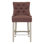 Tabouret de comptoir rembourré en tissu de lin
