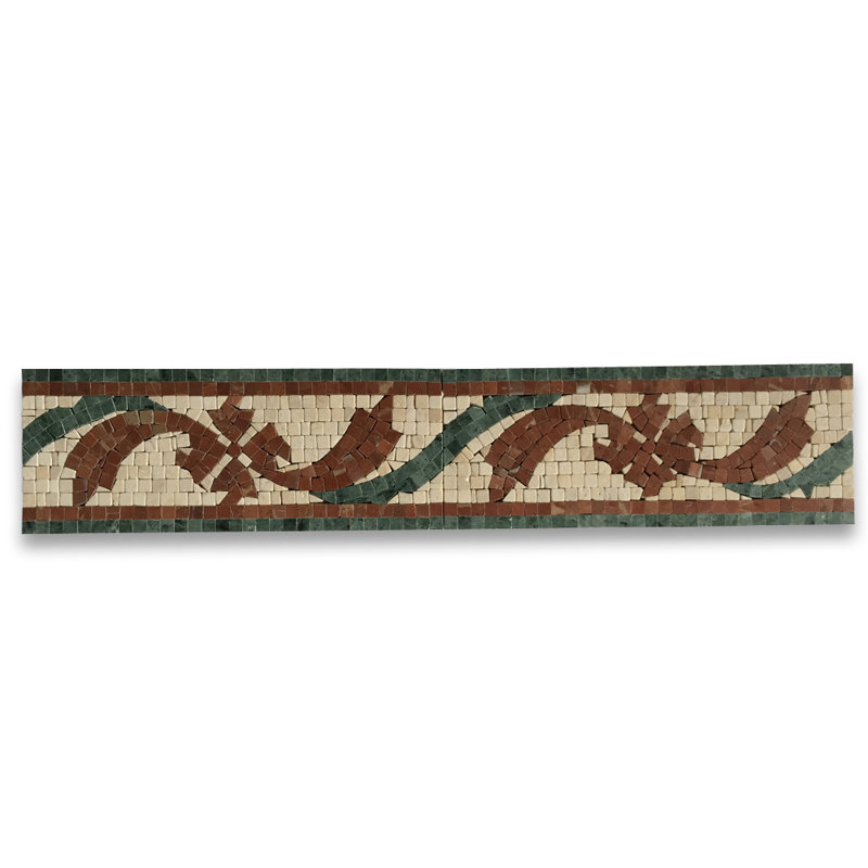 Carreau de mosaïque en bois pour mur et plancher en bois 4,7 "x 12"