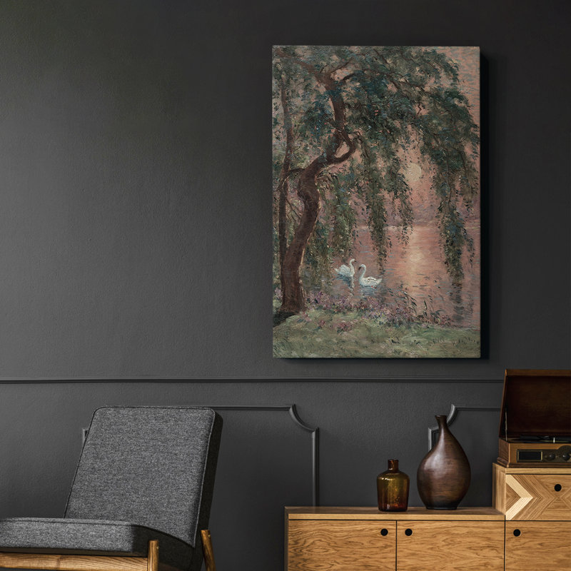Paysage rétro - impression sur toile tendue, H 61 po x l 41 po