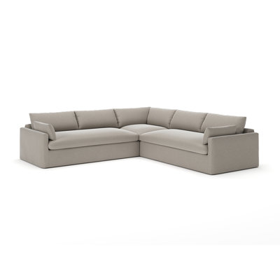 Luna 3-Piece Slipcovered Sectional