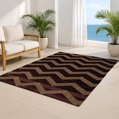 Tapis intérieur / extérieur noir à carreaux