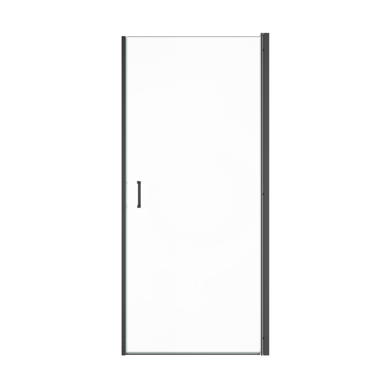 Cressa Semi-Frameless Circular Pivot Shower Door With Tempered Safety Glass And Corrosion-Resistant Frame, 72.00"H x32.00"W