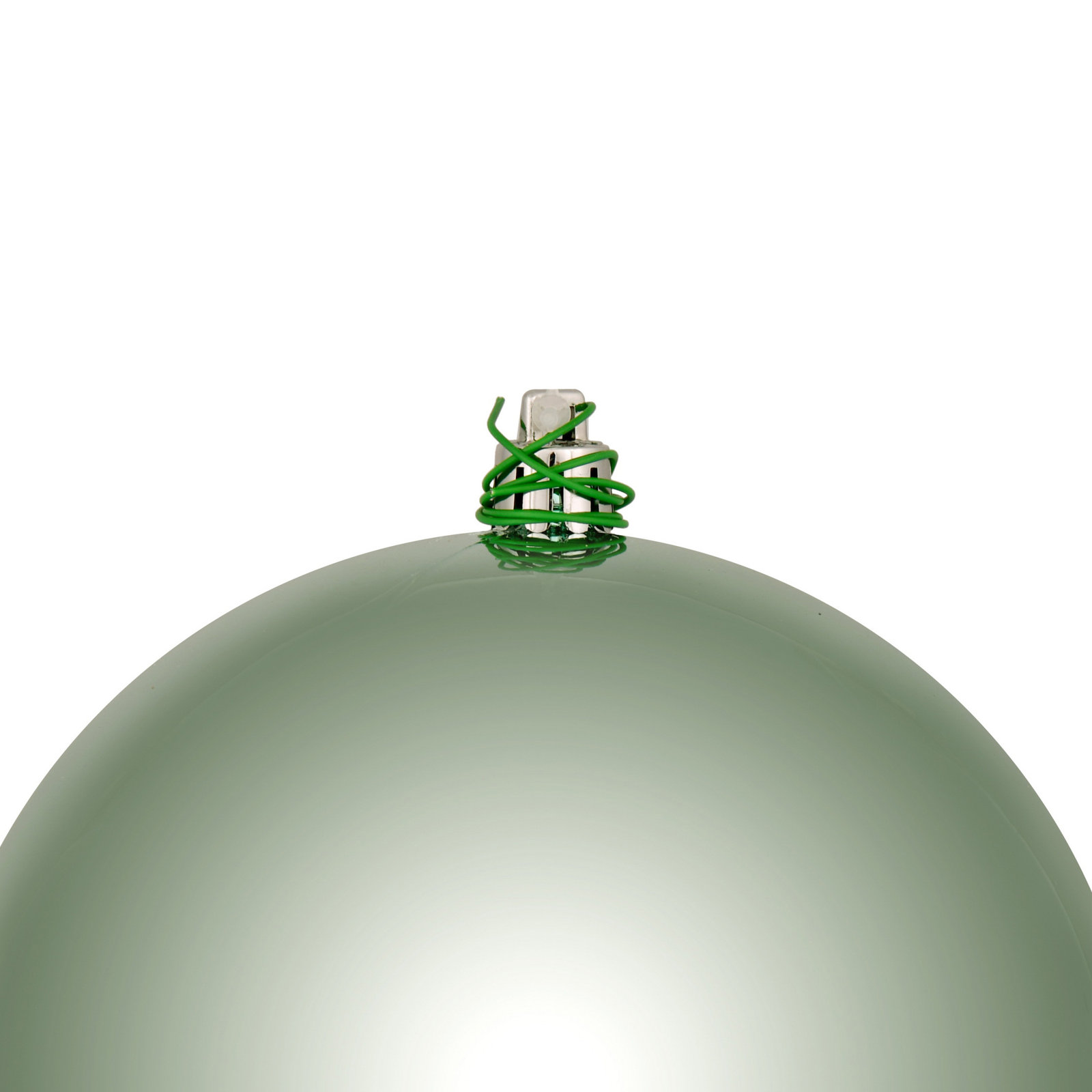 Holiday Décor Ball Ornament, 3" H x 3" W x 3" D, Frosty Mint Shiny