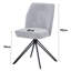 Aspen Gloss White Sintered Stone Round Table with 4 Swivel Upholstered Fabric Chairs - Modern Dining Set-430251168