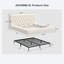 Structure de lit tapissier très grand avec tête de lit de 5,9 po, lit plateforme entièrement rembourré de 4,9 po, coins arrondis doux et silencieux pour la chambre principale / chambre d'amis, assemblage facile en 15 minutes, crème-1229927136-1229927138