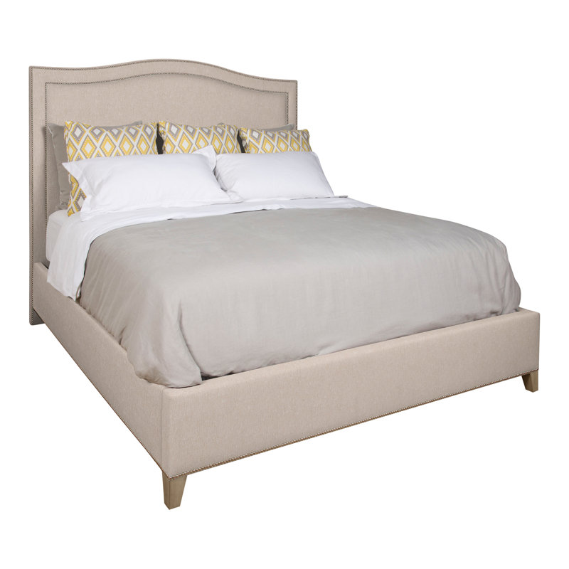 Caroline/Casey Upholstered Bed, Jiggles Fawn, Hampton, Yes