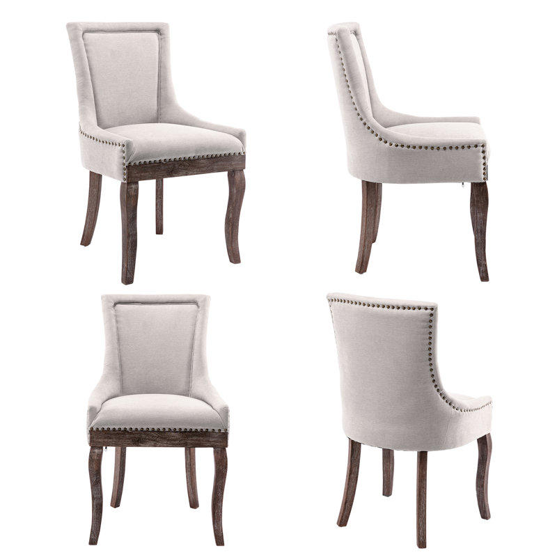 Caily 20.8'' H Upholstered Dining Chair, Beige