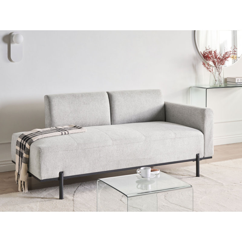 Upholstered Chaise Lounge, Grey
