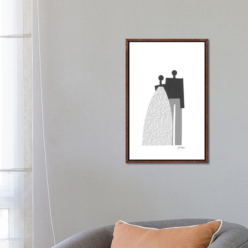 African Wedding Couple In Black And White by LouLouArtStudio - Print on Canvas, 66.04cm H x 45.72cm W x 3.81cm D