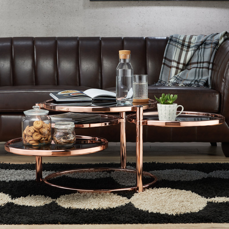 Sled Coffee Table, Rose Gold