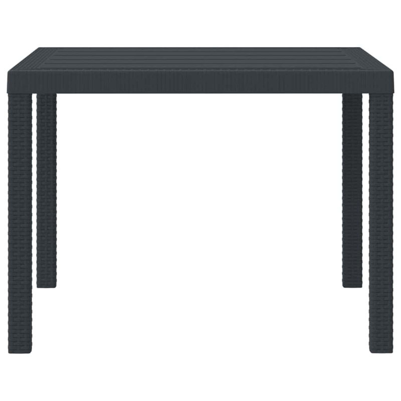 vidaXL Garden Table Poly Rattan Outdoor Furniture Modern Style Terrace Dining