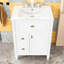 Meuble-lavabo avec lavabo, 2 tiroirs, 1 tiroir rabattable et tablette réglable-548100028