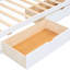 Lit de jour simple blanc avec tiroirs et connexions de rangement-870264111
