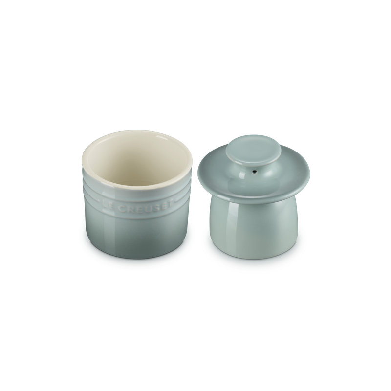 Le Creuset Stoneware Butter Crock, 6 Oz. - Flame, Green