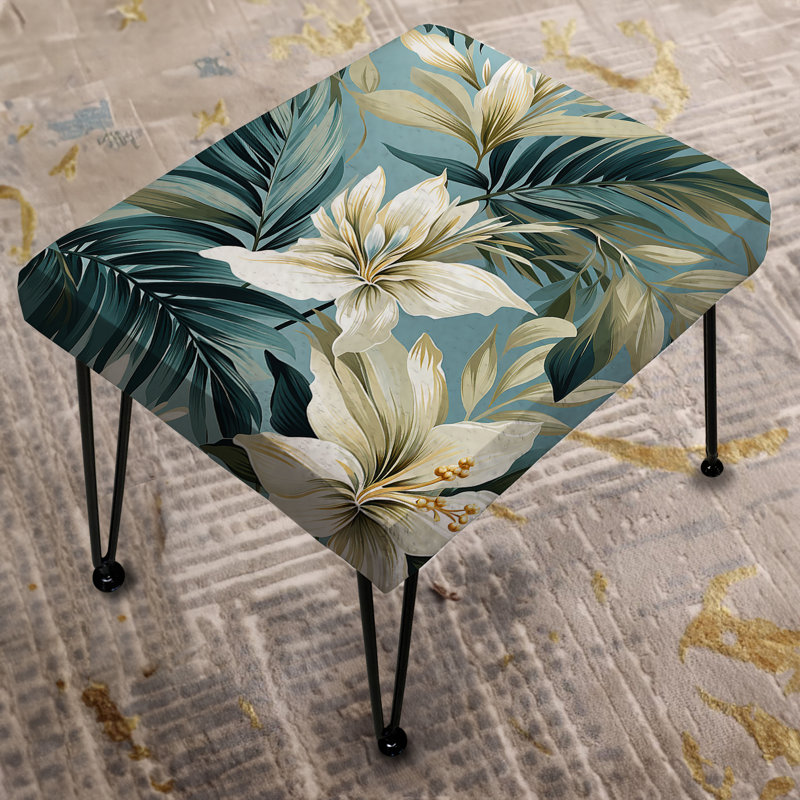 Coastal Neutrals Tropical Motif I - Repose-pieds rectangulaire Tropical