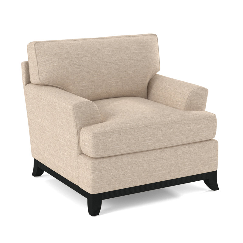 Oaks Way Armchair, Black, White Performance Fabric; 0851-94