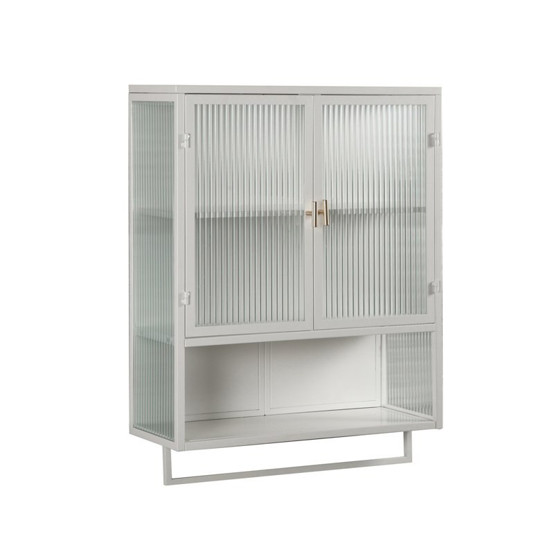 Armoire murale moderne à deux portes, Blanc