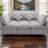 Convertible Sectional Couch With Sleeper Function & USB Charging,Movable Ottoman-1299400172