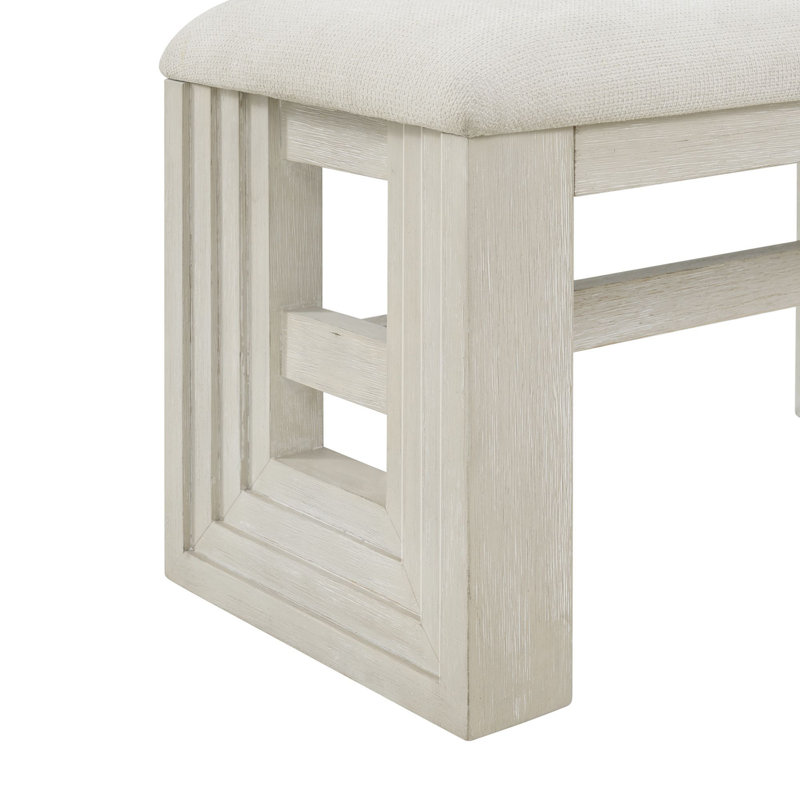 Banc de salle à manger Latitude Run® Blanc antique
