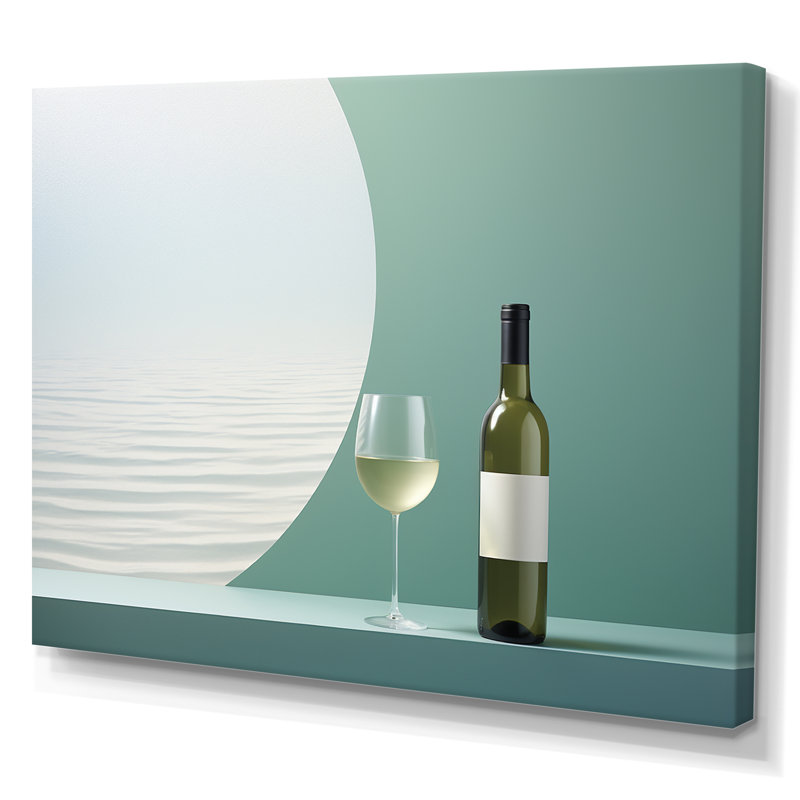 Chablis charme sur toile, Toile tendue, H 12 po x l 20 po x P 1 po