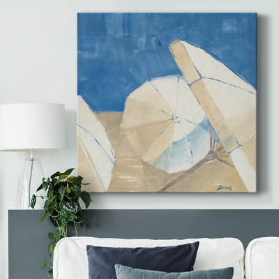 Sur la plage, impression sur toile
