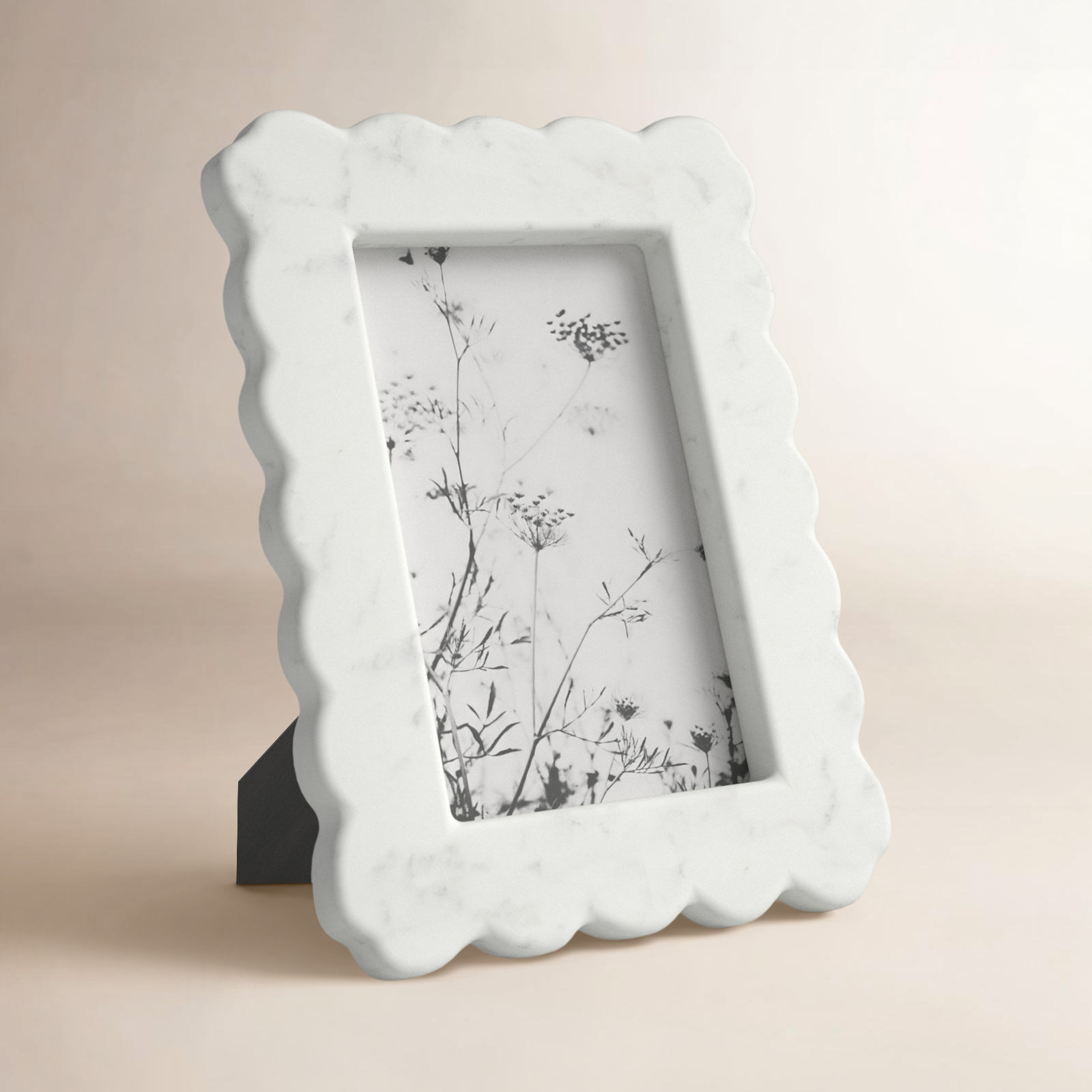 Ashe White Marble Picture Frame